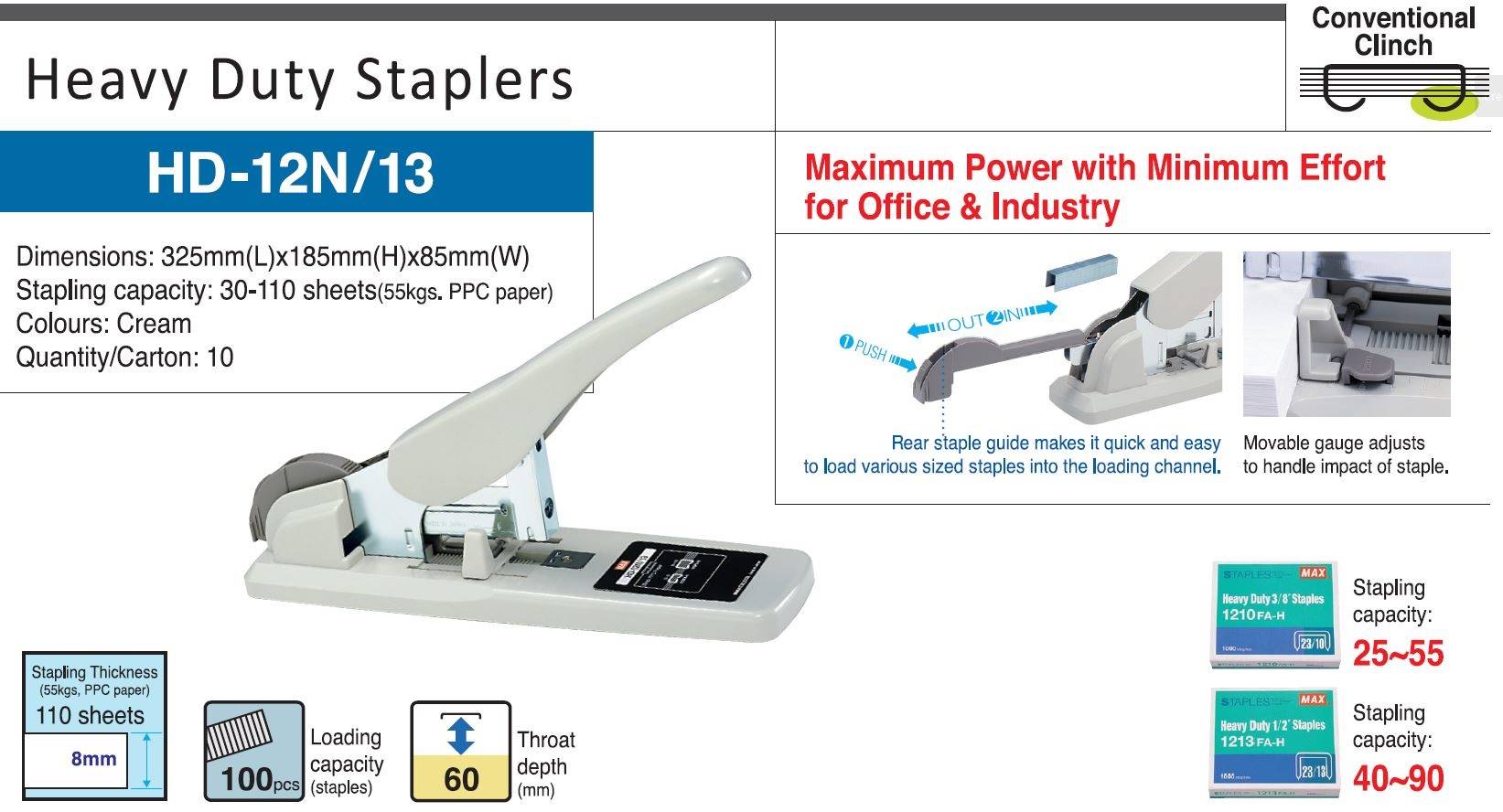 Max Stapler HD12N/13